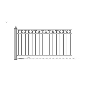 China 4ft Galvanized Wrought Iron Fence With Powder Coating 1.2mm-2.5mm on sale