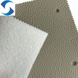 China 55/62 Width Faux Leather Fabric with Embossed Pattern available on sale