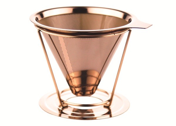 Quality Double Layer Custom Paperless Coffee Dripper With Cup Stand , FDA LFGB Standard wholesale