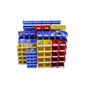 NO Foldable Storage Boxes for Tool Storage Stackable Plastic Shelf Bin Spare