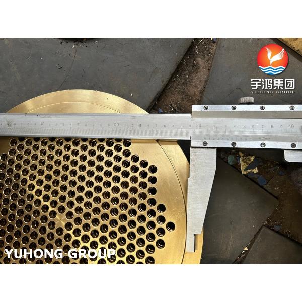 Quality ASTM B171 C46400 Naval Brass Tubesheet For Heat Exchanger And Boiler wholesale