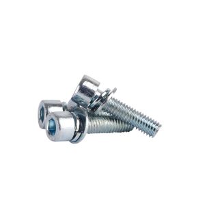 White Zinc Plated Steel Socket Head Cap Sems Screws 3 In 1 Socket Head Cap