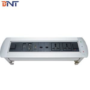 Brushed Aluminum Alloy Desktop Multimedia Connector With 3Mm Panel Thickness