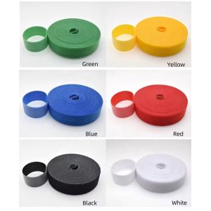 Self Adhesive Hook And Loop Strap Customized Back To Back Cable Tie Colorful