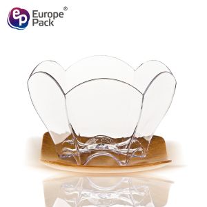 Cheap Nice wholesale custom plastic flower design ice cream cup for dessert for sale