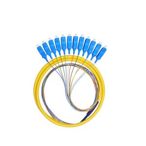 APC UPC Bundled Fiber Optic Pigtail 12 Core Optical Fiber Cable