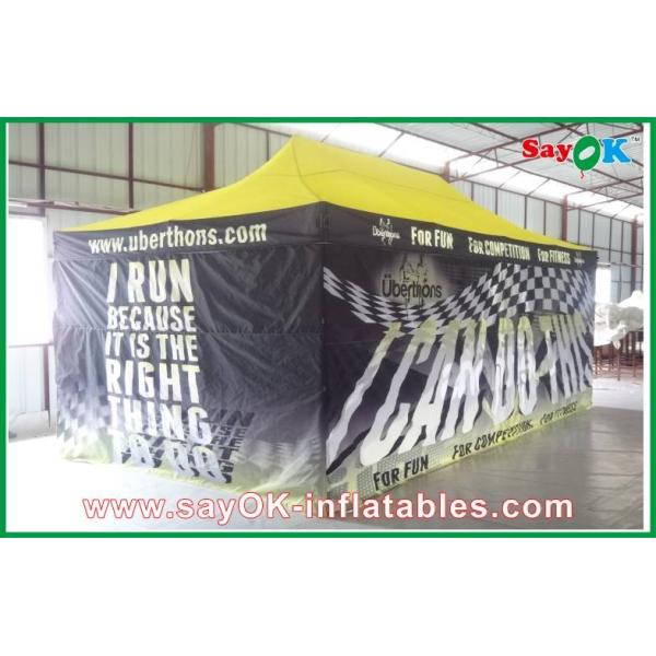 Outdoor Canopy Tent Huge Black Folding Easy Up Tent Steel Frame For Advertisemen