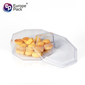 China PS Plastic Cookie Box Clear Candy Chocolate Case Sweet Plastic Packaging Biscuit Container on sale