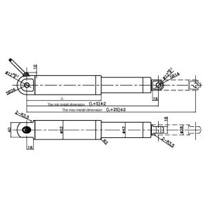 Yacht Hatch Electric Actuators DC Linear Motor 12V 24V 6000N 3mm/s IP66
