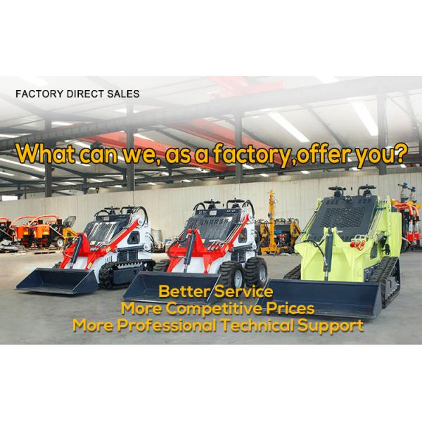 Cheap CE/EPA New Small Mini Small Garden Loader Track Mini Skid Steer Loader With Bucket Trencher Rotary Plow