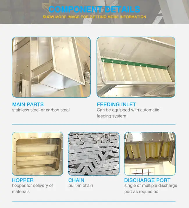 Coffee Bean Copra Almond Food Grade Bucket Elevator Vertical Conveyor