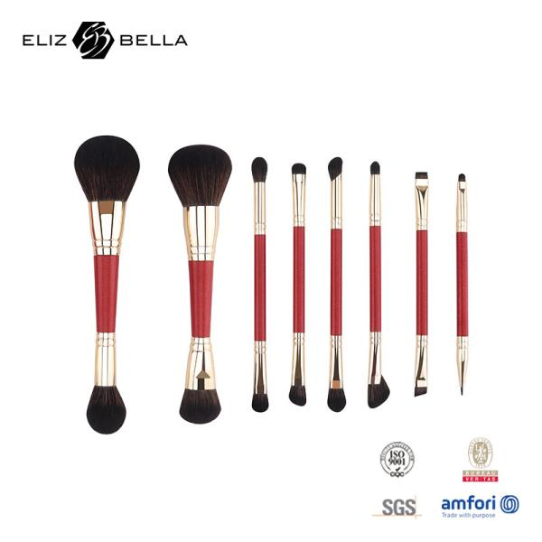 Quality Private Logo Branding Option Makeup Brush Collection Made of Aluminium  Ferrule Material wholesale