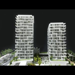 1:150 Scale Illuminated Architectural Model with Realistic Detail and Laser