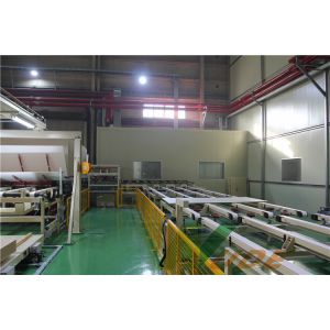 Single Layer PB / MDF Board Laminating Line , Hot Press Lamination Machine