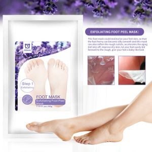 OEM Explosive Exfoliating Lavender Foot Mask Set For Dead Skin Calluses 40ml