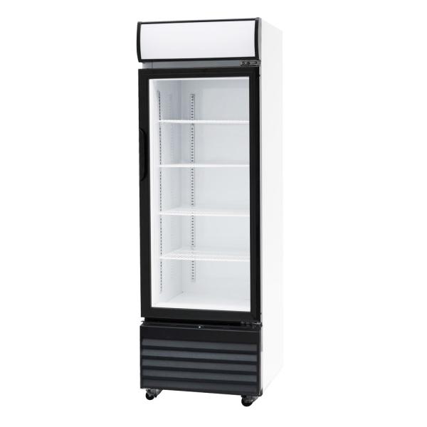 Quality Merchandiser Upright Double Door Fridge In Black For Soft Cold Drink & Beer wholesale