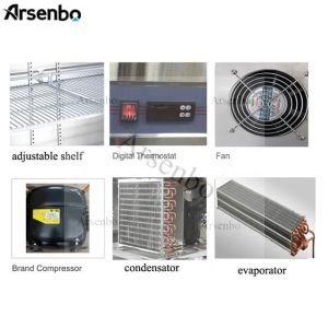 Multiscene Pizza Refrigerated Counter Fridge SS304 Wear Resistant