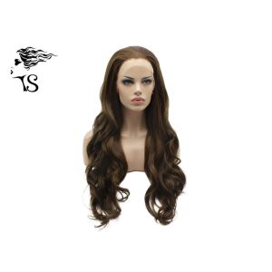 Cheap Long Curly Synthetic Lace Front Wigs , Light Wavy Lace Front Wigs No Chemical for sale