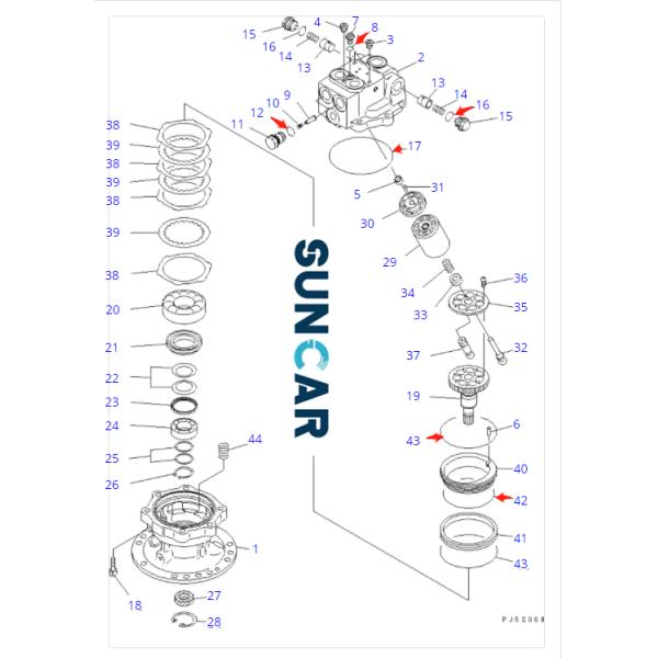 Sealing Kit Fits 706-73-01181 7067301181 Excavator Komatsu Swing Motor PC100-6