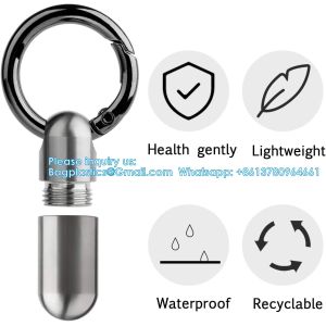 Titanium Pill Case Waterproof Pill Fob For Emergency Aspirin & Nitroglycerin For
