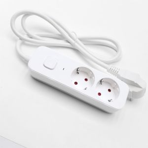 2 outlet Germany Type Extension Socket With On/Off Switch