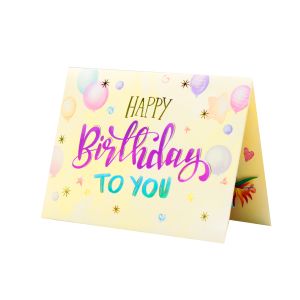 Card Personalization 3D Pop Up Greeting Card with Customized Logo