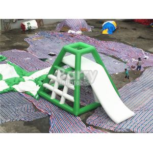 4.8m High Inflatable Water Toys Inflatable Water Jumping Tower With Water Slide
