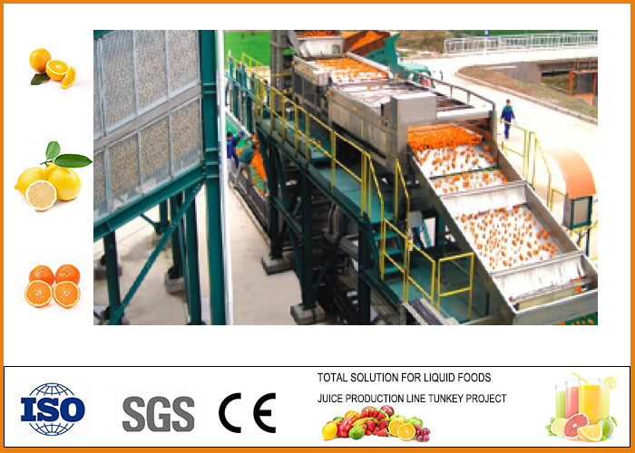 SUS 304 Turnkey Orange Juice Production Line with Siemens PLC Touch Screen