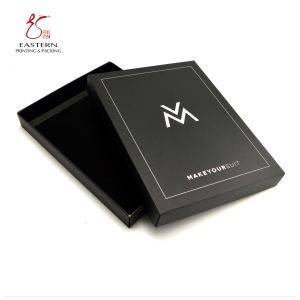 Elegant Black Color 40cm Width 50cm Length T Shirt Packaging Boxes With Lids