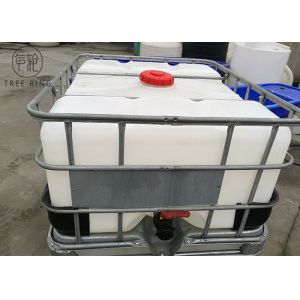 Steel Caged Tote Stackable Ibc Liquid Storage Containers Tanks 500L / 132Gallon
