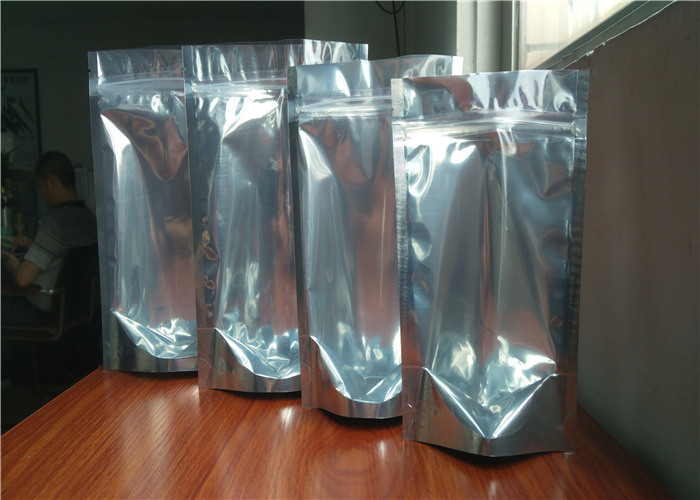 Eco Friendly Custom Printed Stand Up Pouches , Resealable Aluminum Stand Up Bag