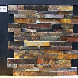 Slate Culture Stone Rust Slate Ledgestone Veneer Panels With Rock Facing