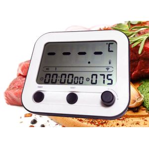 Wireless Bluetooth Meat Thermometer Long Range Stainless Steel Probe Thermometer