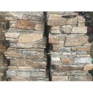 Cheap Rust 60*15cm Quartzite Stack Stone Wall Cladding Panels for sale