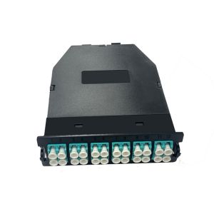 Fully Loaded MPO MTP Cassettes Female To LC Duplex Multimode OM3 24 Fiber