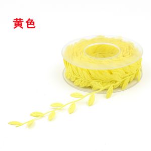 Polyester Leaf Ribbon Ultrasonic Red Poly Ribbon For Wedding Decoration