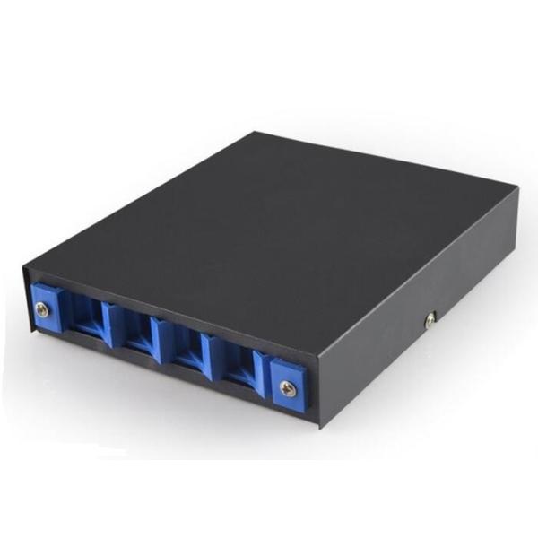 0.32kg 4 Port Fiber Optic Cable Box , SC ST FC Adapter Optical Fiber Distributio