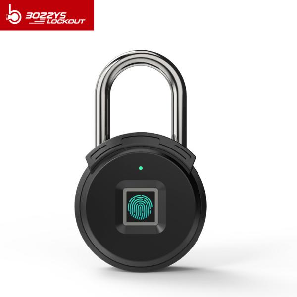 Black Keyless USB Rechargeable Door Lock Fingerprint Smart Padlock Quick Unlock