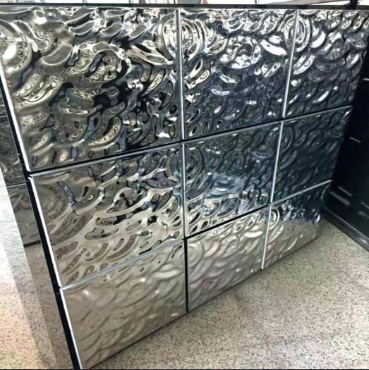 Quality Embossed Stainless Steel Sheets Rose Gold Mirror Finish 304 316  For Hotels Villa Lobby Interior Decoration wholesale
