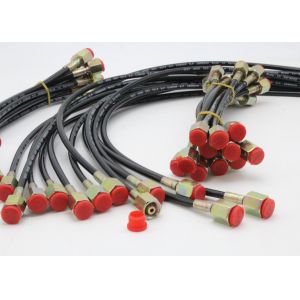 Red Jacket Flexible High Pressure Test Hose With Wires / Fibers Reinforcement