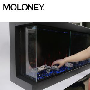 1300mm Multi Sided Electric Fireplace Remote Control Removable Glass