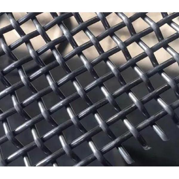 Manganese steel sieve, plain weave, black steel crimped wire mesh, construction, mining filtration, aquaculture pr