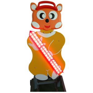 Iron Base Support Retractable LED Arrow Board Electrostatically Sprayed