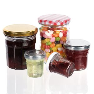 Wholesale Clear Round Glass Canning Jar 50ml 100ml 200ml Food Storage Jar