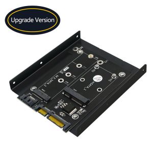China 2 In 1 MSATA / M.2 NGFF SSD To Dual SATA3 Converter With 3.5 Inch HDD Bracket on sale