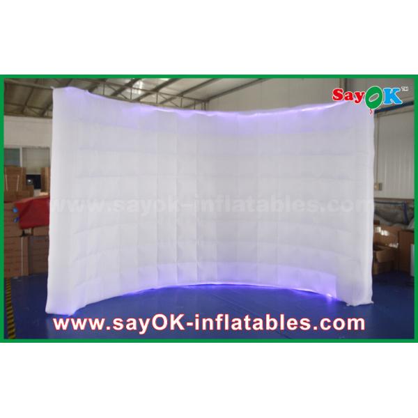 Small Photo Booth 210D Oxford Lighting Inflatable Wall Photo Booth Wedding With