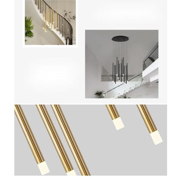 Modern Long Hanging Chandelier Restaurant Cafe Hotel Entryway Chandelier