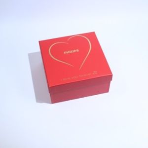 Personalized Luxury Red Retail Cardboard Gift Box With Lid And Base For Small