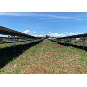 Galvanized Steel PV Ground Solar Tracker Mounting System Single Column