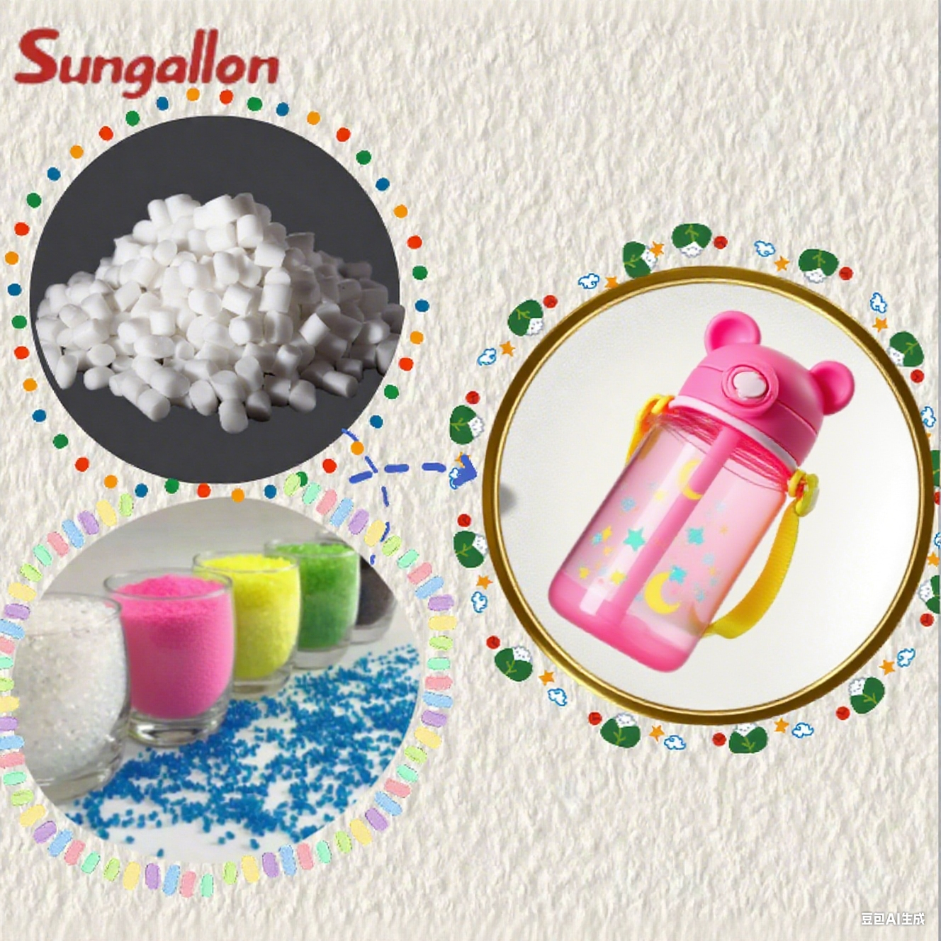 Sungallon Factory Direct TPE Thermoplastic Rubber Granules Raw Material for